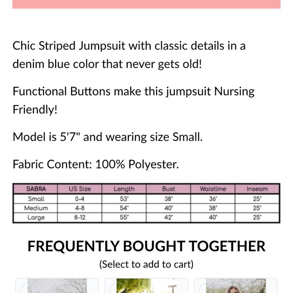 NWT Wren and Ivory nursing-friendly jumpsuit - Picture 4 of 4